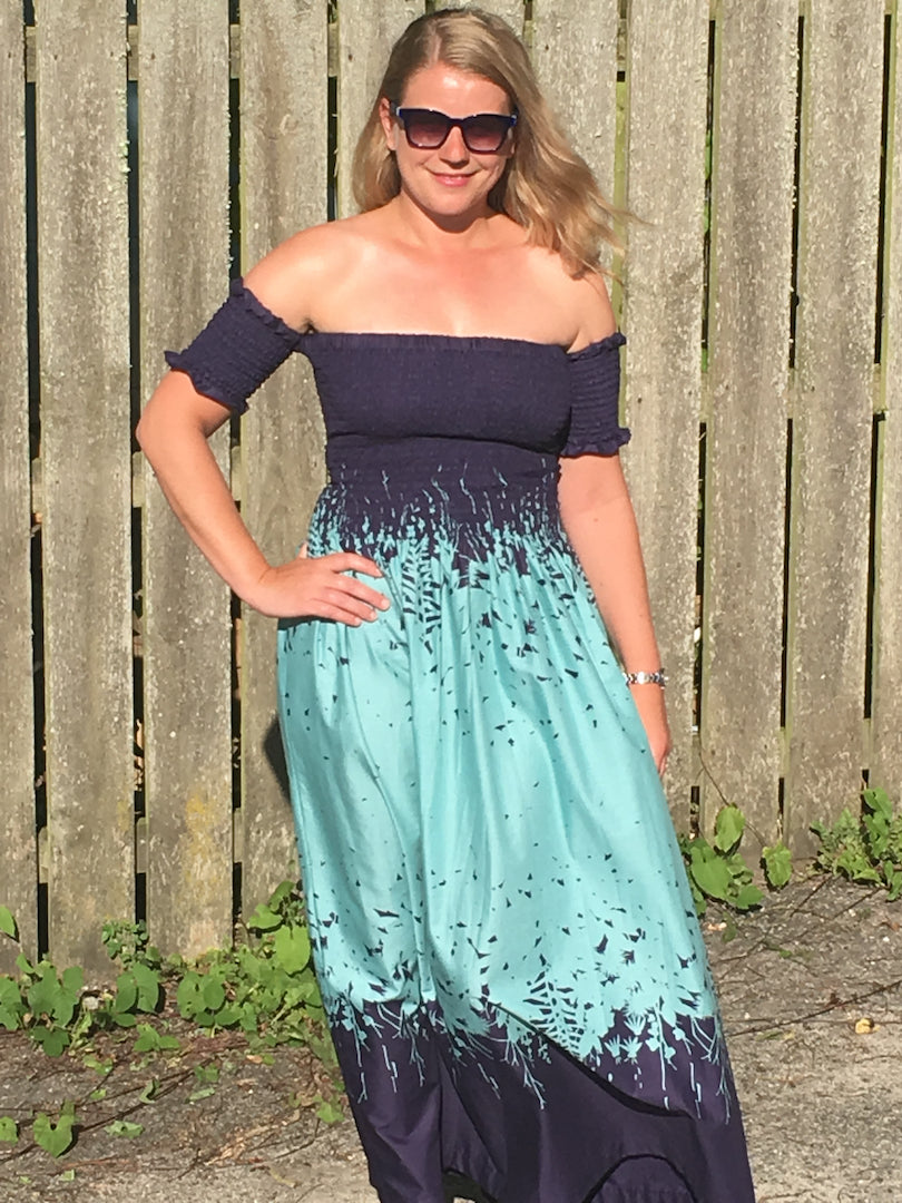 A statement summer dress in Silhouette by Alison Glass