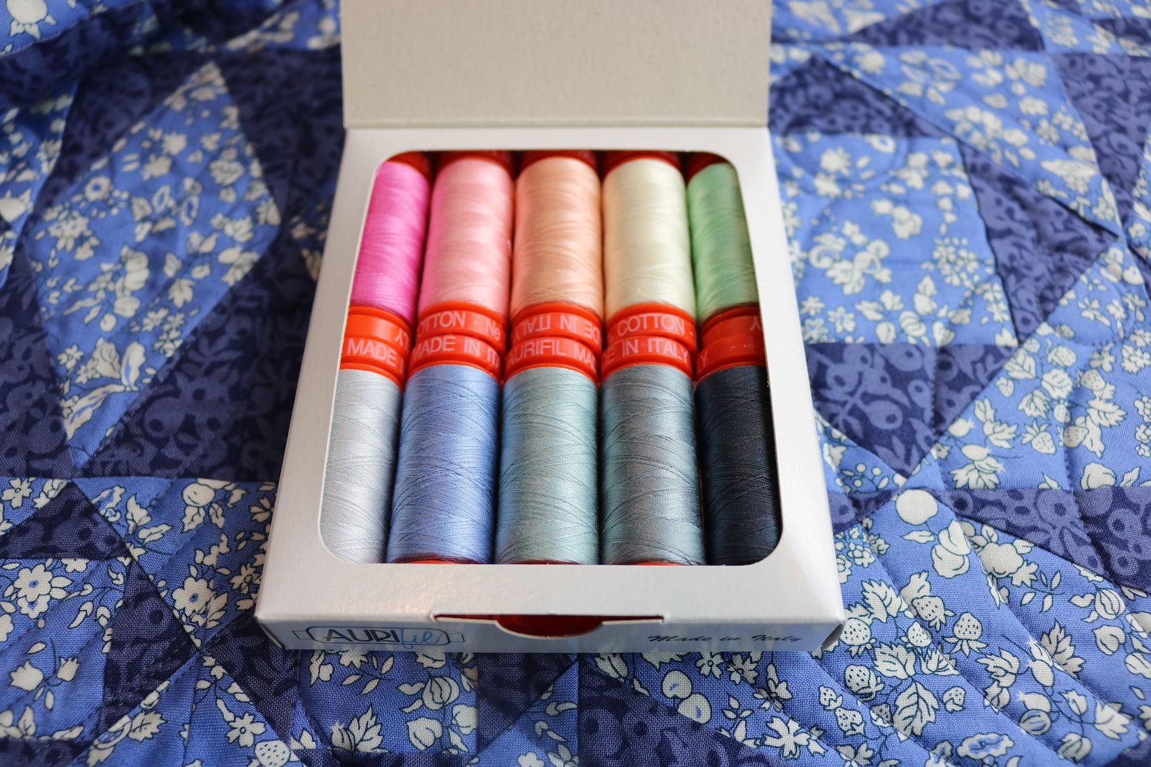 Quilting with Liberty Fabrics Aurifil Thread Collection